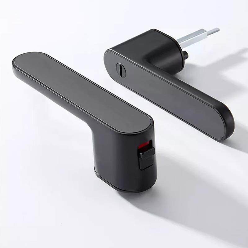 锌合金生态门锁窄边无隐框门室内卧室房间门锁磁吸静音通用把手锁