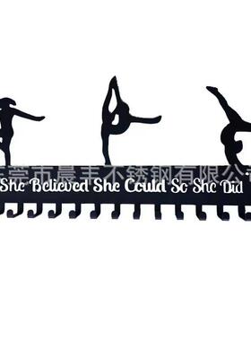 爆款奖杯展示架挂式创意奖牌架墙上家居收纳架马拉松陈列架激光切