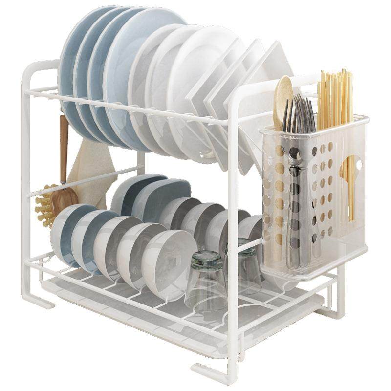 厨房碗架晾放碗盘碗碟碗筷收纳沥水架免打孔窄边双层台面厨具,厨房/烹饪用具,抹布架/厨房清洁收纳架,淘宝优惠券,粉丝福利购,淘宝优惠卷