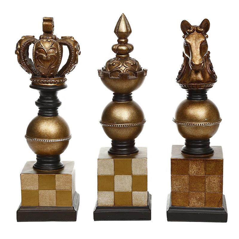 创意国际象棋树脂摆件家居橱窗样板房玄关家居装饰品棋子树脂摆设