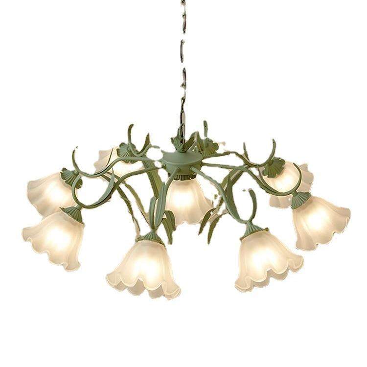 法式吊灯中山灯具创意网红田园铃兰花朵客厅灯美式复古餐厅卧室灯,家装灯饰光源,智能吊灯,淘宝优惠券,粉丝福利购,淘宝优惠卷