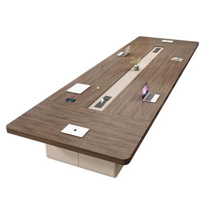 新款办公会议桌长桌现代简约会议室桌椅组合长条桌洽谈员工培训桌