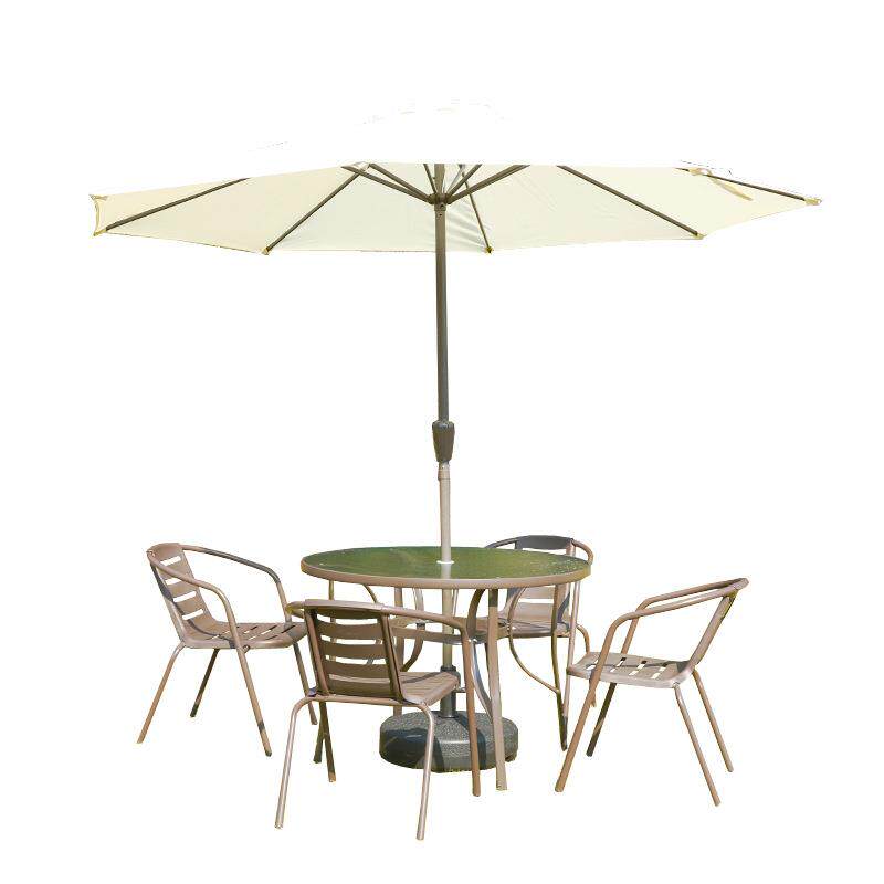 厂家直销户外庭院桌椅伞组合带遮阳伞室外休闲露天外摆奶茶咖啡厅