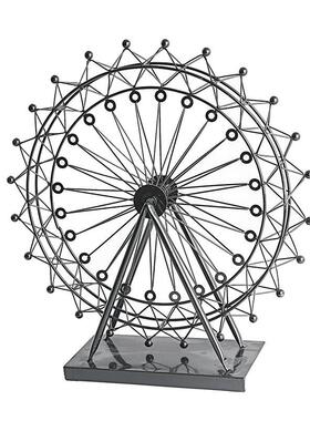 轻奢铁艺金属工艺品摩天轮模型摆件家居酒柜玄关书房装饰摆件