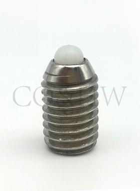 SPRY3/4/5/6/8/10/12树脂销短型弹簧柱塞 不锈钢螺纹弹顶销ZAP56