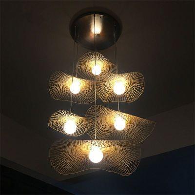 东南亚竹编艺术吊灯创意个性餐厅茶室装饰灯现代简约餐厅灯具吊灯