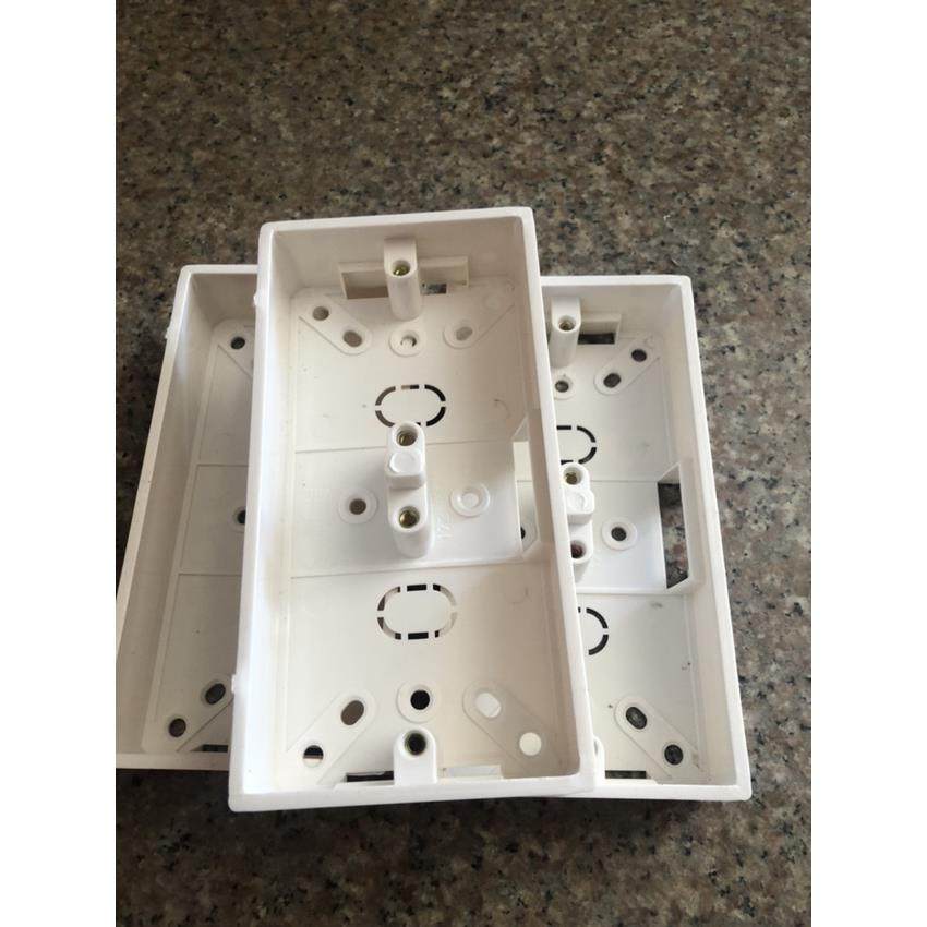 白色双底盒二位接线盒双盒开关盒子PVC86型双明盒 通用双联明线盒,农用物资,苗木固定器/支撑器,淘宝优惠券,粉丝福利购,淘宝优惠卷