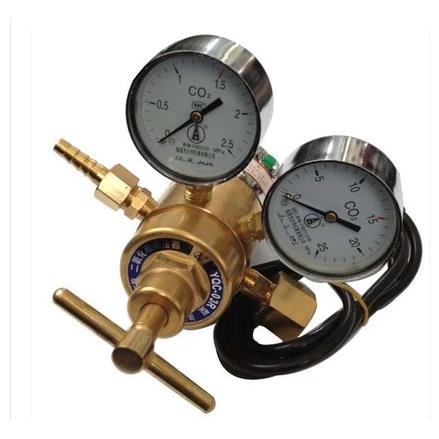 二氧化碳电加热减压器YQC-03R双表头220V临海大华仪表临华YQT-34