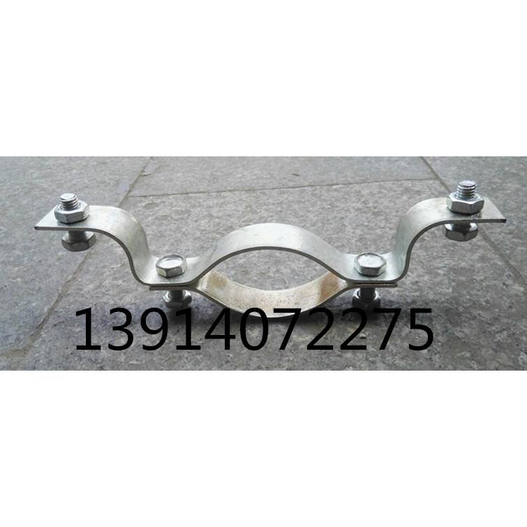 76MM镀锌双面抱箍 交通标志牌专用抱箍 铝槽管夹 卡电线杆U型抱箍