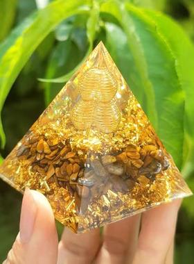 跨境外贸水晶球碎石金字塔亚马逊爆款家居工艺品树脂摆件桌面摆件