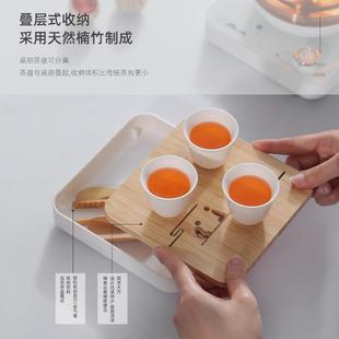 602A便捷煮茶黑型 智烧水壶多功能煮茶器小家用玻璃泡茶壶能YS