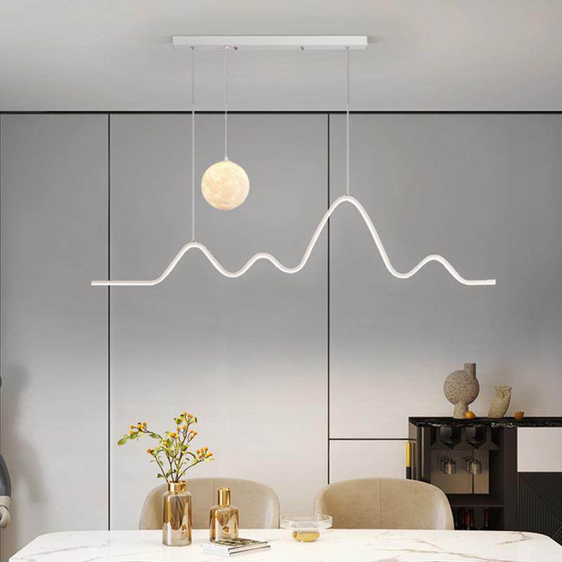 现代简约餐厅护眼吊灯意式极简餐桌灯轻奢饭厅吊灯长条灯北欧灯具,家装灯饰光源,智能吊灯,淘宝优惠券,粉丝福利购,淘宝优惠卷