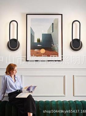 壁灯卧室床头led灯现代简约楼梯客厅背景墙壁过道灯饰灯具可调光