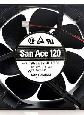 Sanyo 9G1212MH1031 DC12V 0.38A 12CM 2/3线散热风扇 12038