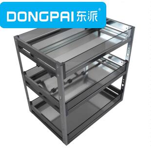 东派全钢拉篮不锈钢拉篮蓝宝石400柜直瓶调味拉篮简单款调味拉篮