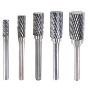 硬质合金旋转锉圆柱头5pcs套装 双纹钨钢滚磨刀金属雕刻打磨头工具