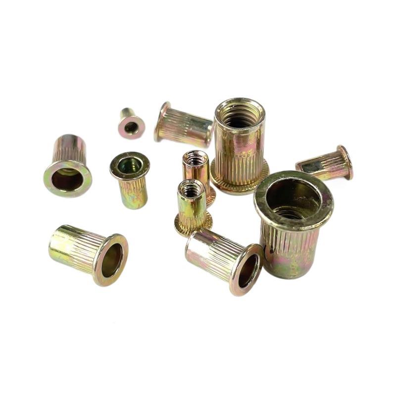 英520PCS钢盒装公制/制各6种尺寸镀锌碳铆钉螺母套件