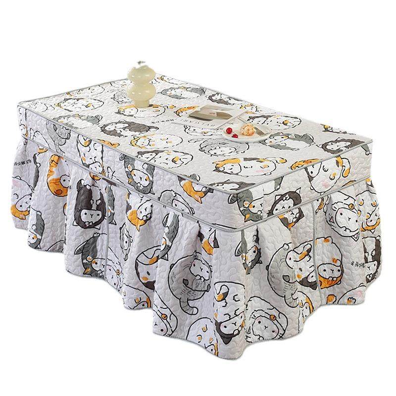 冬季加厚长方形电炉罩烤火罩电暖桌罩套茶几烤火炉电暖炉烤火桌罩