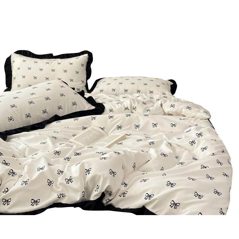 厂家法式赫本风花边款被套床笠学生宿舍床单三件套床上四件套,床上用品,床品套件/四件套/多件套,淘宝优惠券,粉丝福利购,淘宝优惠卷