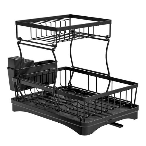 双层可拆卸碗架厨房沥水碗盘收纳架多功能台面碗筷水槽置物架