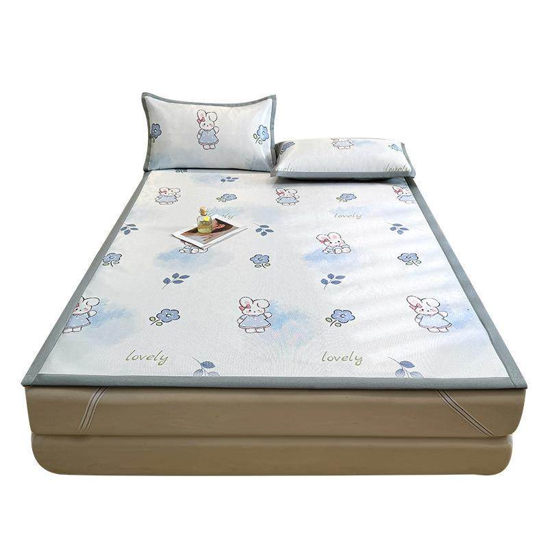 冰藤席冰丝凉席床笠三件套夏天2025新款可机洗空调软席子竹席,床上用品,冰丝席,淘宝优惠券,粉丝福利购,淘宝优惠卷