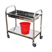 金属酒店不锈钢餐车移动塑料手推送餐车上菜车餐厅大号收碗车商用