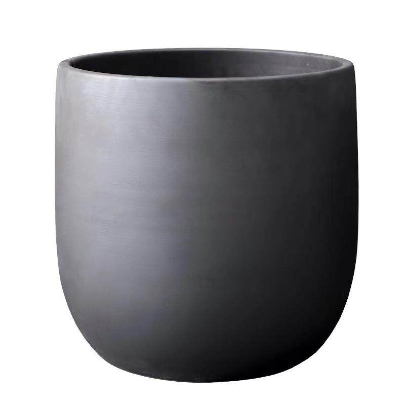 北欧花盆现代简约花瓶黑白色陶瓷绿植水培陶罐大口径室内植物摆件