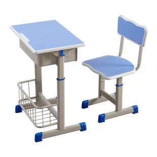 新款加厚单双人学校中小学生升降课桌椅教室培训班家专用厂家直销