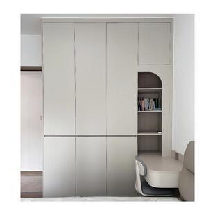 惠州全屋定制衣柜卧室一门到顶平开门衣柜简约肤感免拉手餐边柜