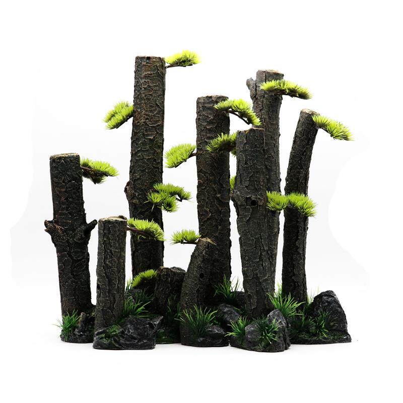 仿真树干直条沉木杜鹃根香槟树桩森林盆景水草缸雨林造景鱼缸