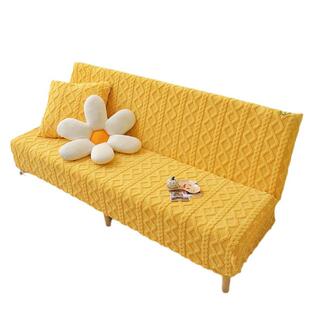 加绒新款沙发套无扶手沙发套全包加厚保暖立