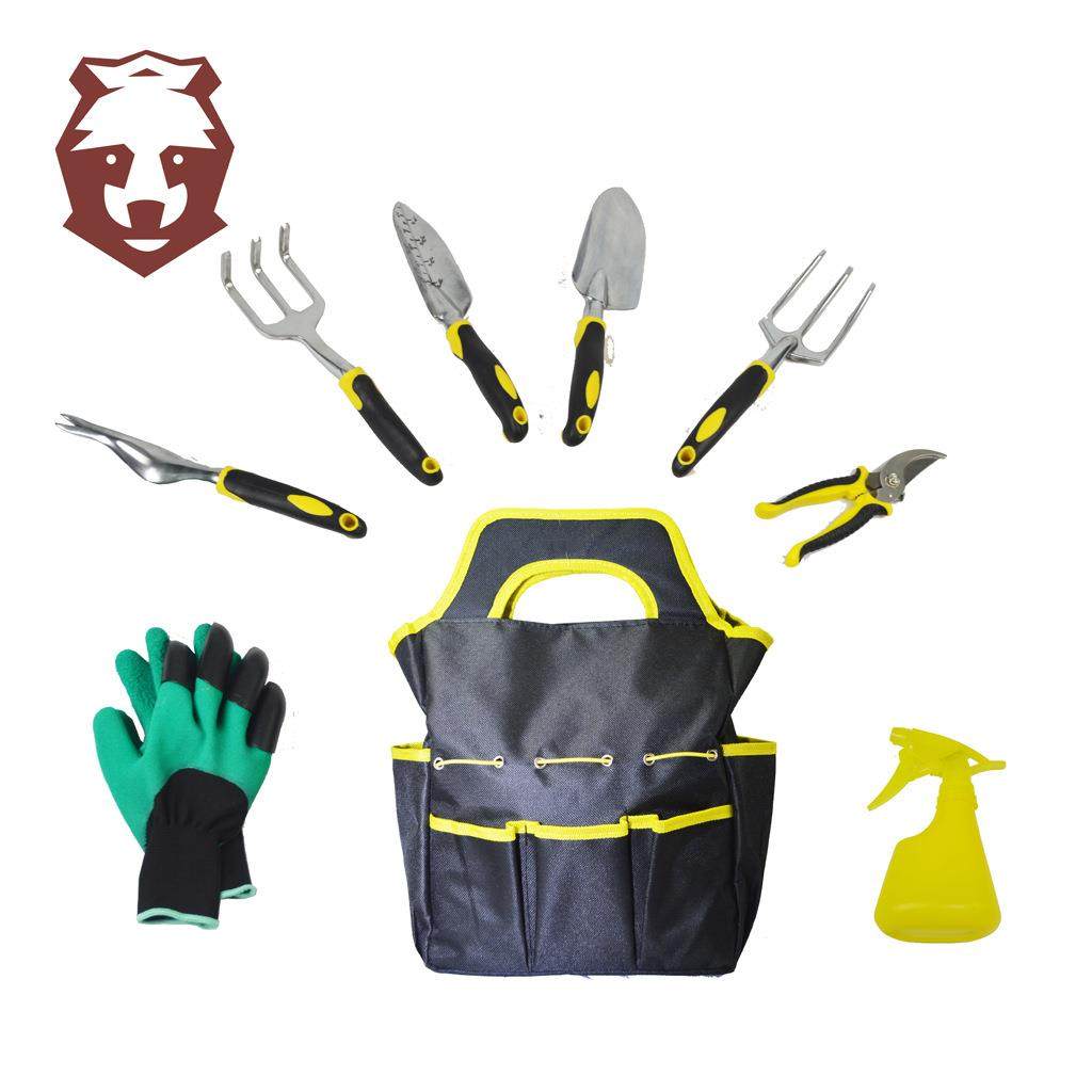 源头厂货镁铝合金花园工具9件套园林园艺工具套装黄色,五金/工具,家用工具组套,淘宝优惠券,粉丝福利购,淘宝优惠卷