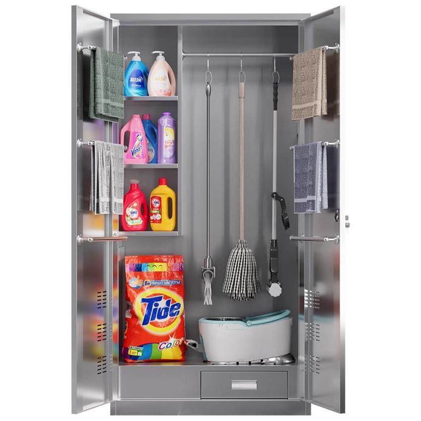 304不锈钢清洁柜学校卫生保洁柜教室阳台拖把扫把工具储物收纳柜,商业/办公家具,办公储物柜,淘宝优惠券,粉丝福利购,淘宝优惠卷