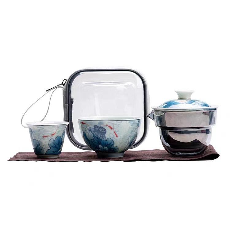 便携式旅行茶具套装古青功夫茶快客杯一壶二三杯户外出差随身茶具