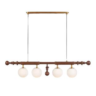 法式中古餐厅吊灯侘寂风复古轻奢高级感吧台餐桌一字长条灯餐吊灯