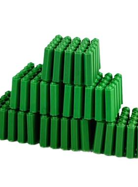 绿色塑料膨胀管6mm6厘8mm8厘自攻螺丝钉胶塞墙塞涨塞胀塞胶粒M6M8