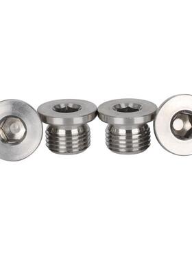 304不锈钢内六角法兰堵头管堵油塞DIN908公制英制塞头1分螺纹接头