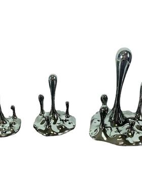 现代简约创意水滴摆件样板间售楼处客厅卧室电视柜软装饰品