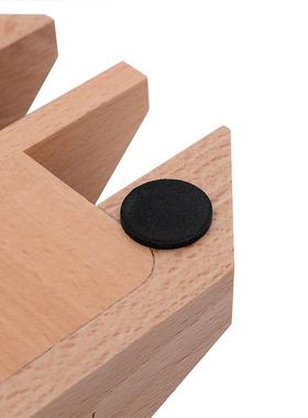 家居办公室木质笔记本收纳底座榉木双槽电脑支架收纳整理架