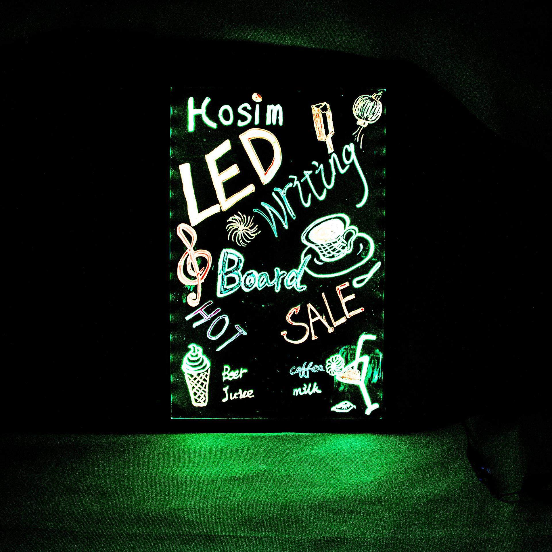 LED荧光板5070手写板发光板广告牌夜光黑板留言板荧光屏,办公设备/耗材/相关服务,广告板材,淘宝优惠券,粉丝福利购,淘宝优惠卷