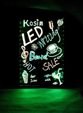 LED荧光板5070手写板发光板广告牌夜光黑板留言板荧光屏