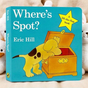 【现货】英文原版 where is spot 小玻在哪里 纸板翻翻书 绘本Where's Spot? 低幼儿童启蒙绘本 Eric Hill 英语启蒙英语学习图书籍