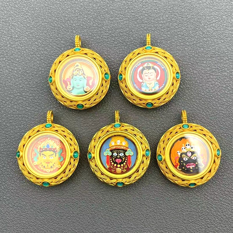 24k金镀金花丝工艺香泥手绘唐卡