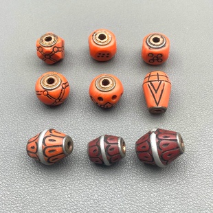 藏传料器骰子阿呆擦擦散珠藏式文玩手串佛珠diy散珠配饰隔珠顶珠