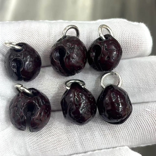 风化包浆凤眼菩提配饰金刚木鱼铃铛文玩手串佛珠侧挂提溜diy配饰