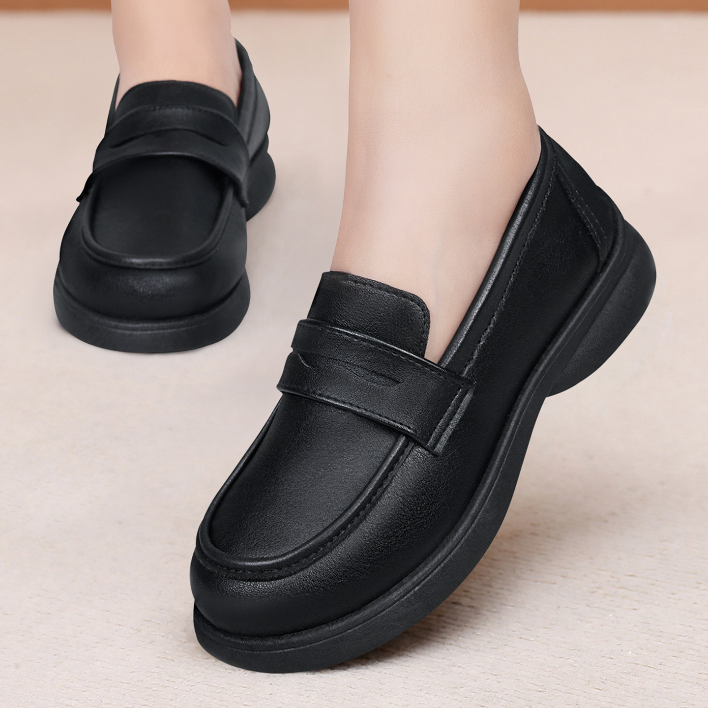 厨房防滑鞋女肯德基上班工作鞋冬