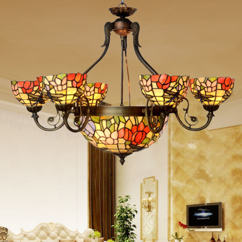 【6+1头全铜开枝吊灯】 帝凡尼美式复古客餐厅纯手工艺术开枝吊灯,家装灯饰光源,客厅吊灯,淘宝优惠券,粉丝福利购,淘宝优惠卷