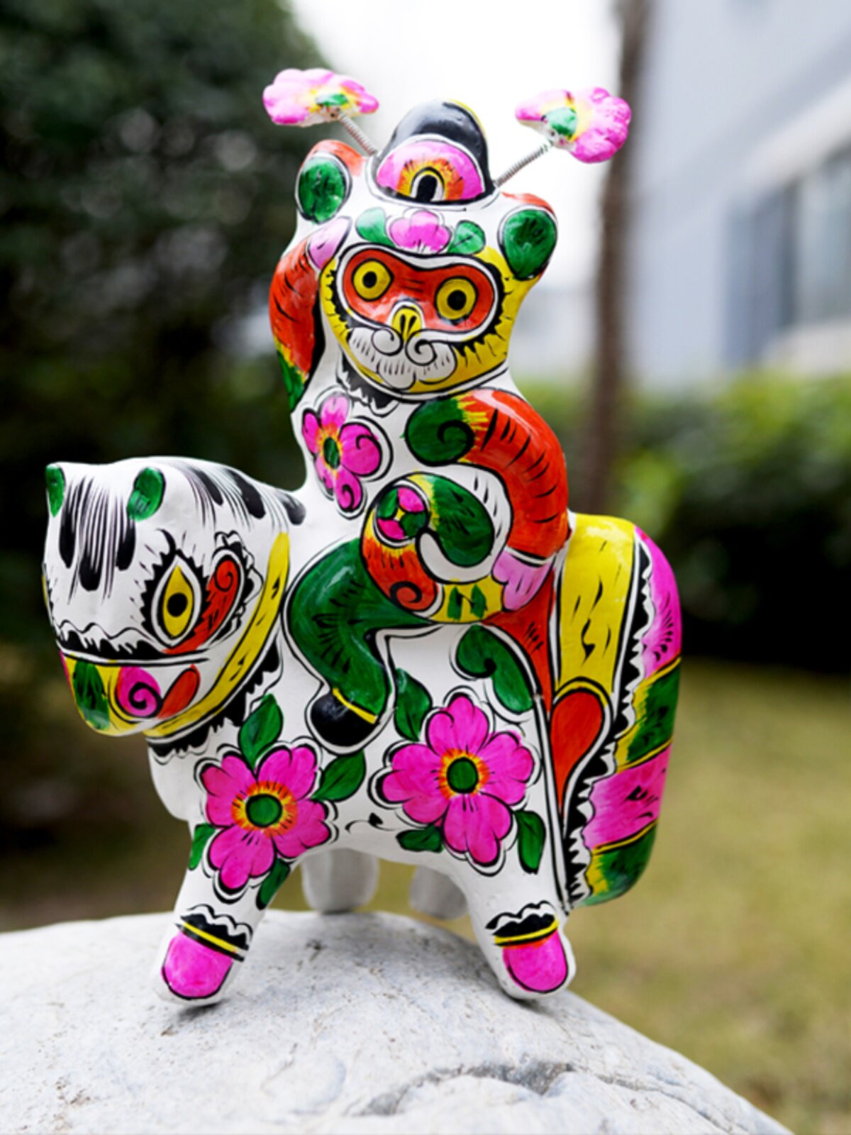 【中朴】凤翔泥塑陕西泥塑礼品民间纯手工彩绘马上封侯摆件送领导