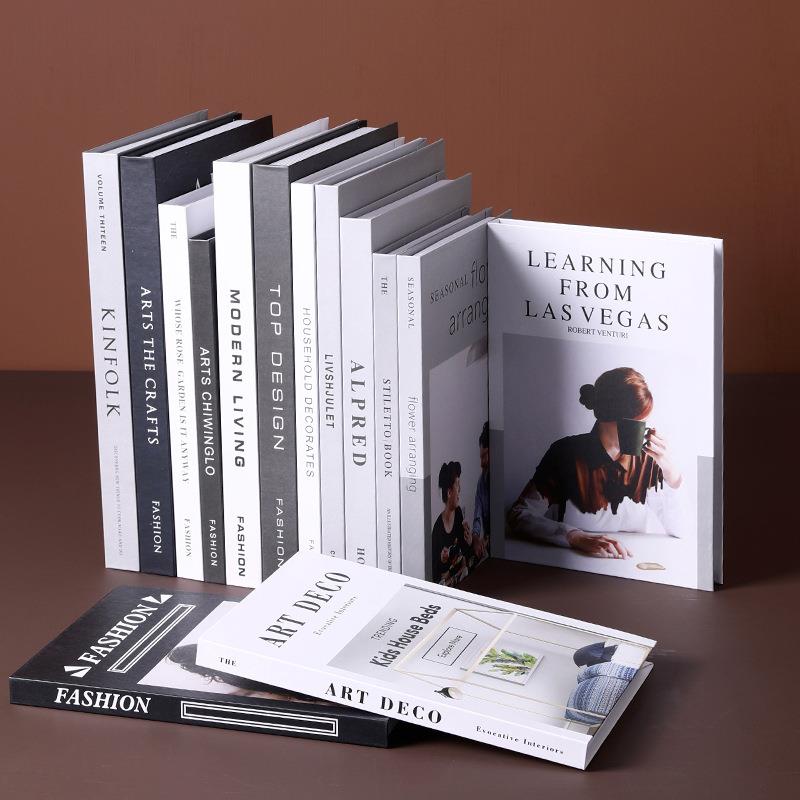 简约现代英文假书仿真书模型摆件客厅书房办公室创意软装饰品道具