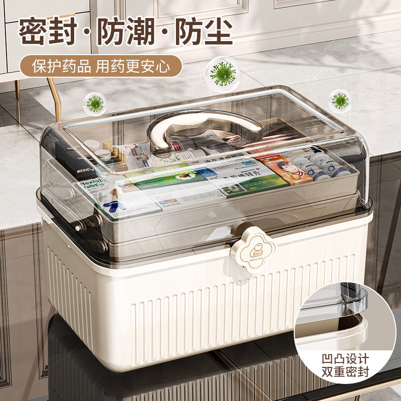 手提药箱大容量多层分格收纳箱家